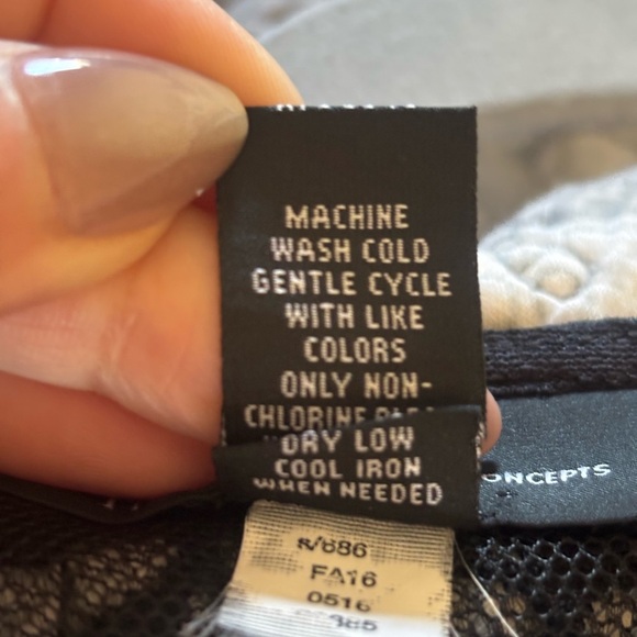 INC International Concepts Black Lace Camisole - Picture 3 of 5